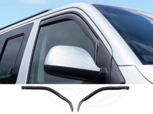 VW T5/T5.1 DUB Style Black Wind Deflectors (In-Channel)