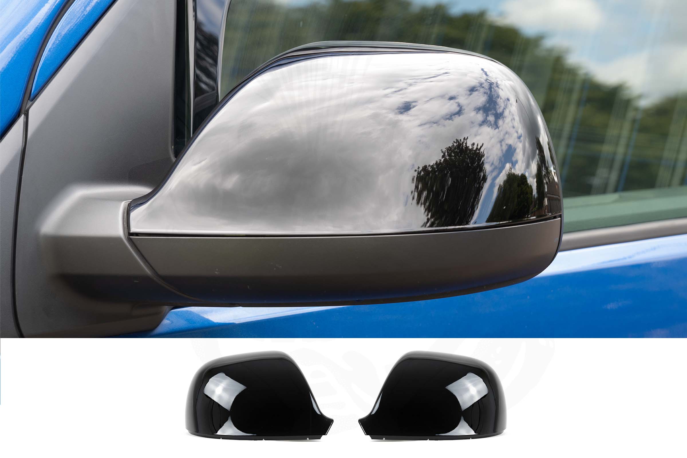 VW T6/T6.1 Pair Of Wing Mirror Covers - Gloss Black
