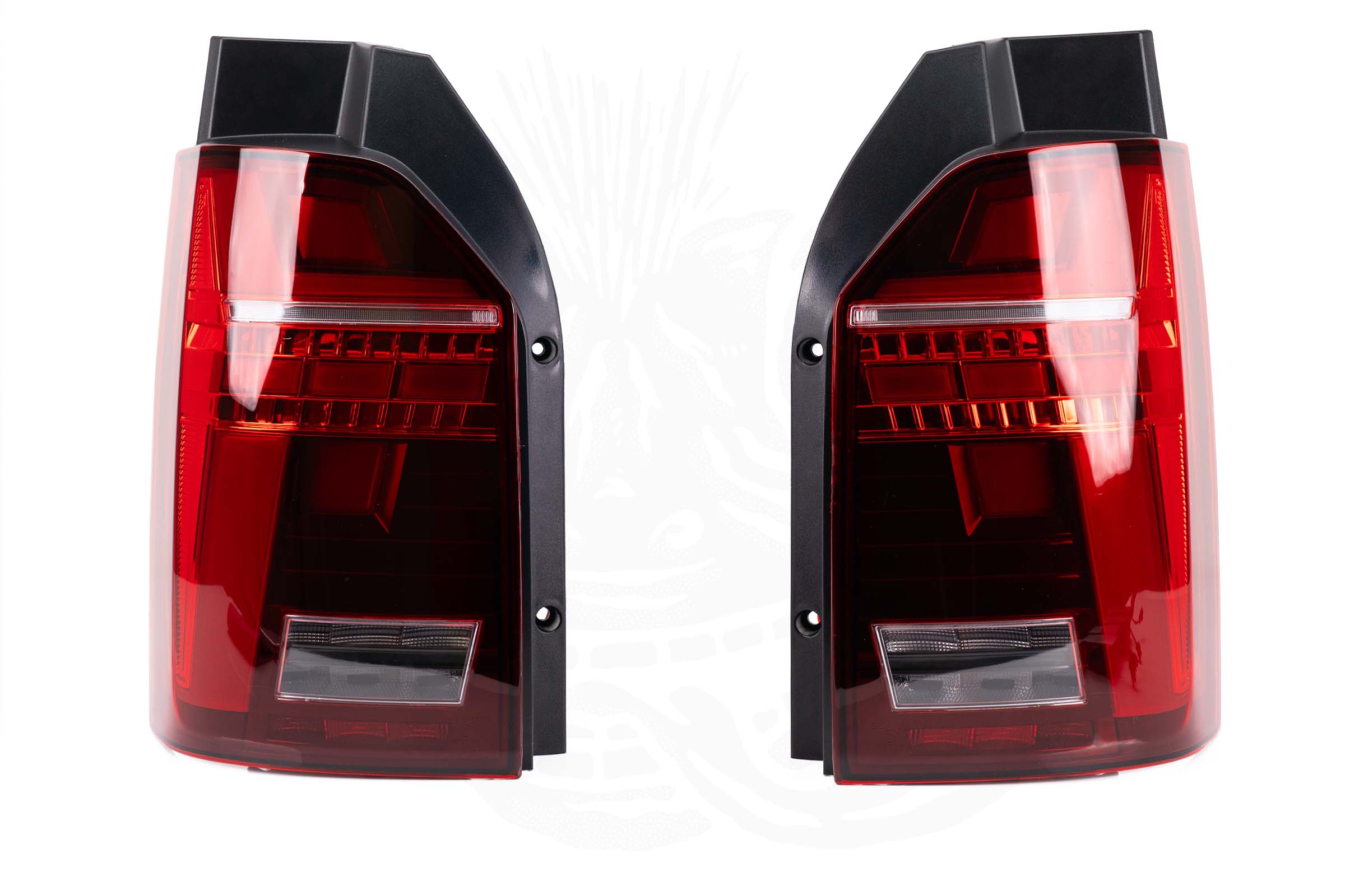 VW T6.1 Red & Clear LED Rear Lights With Dynamic Indicator – Tailgate - Image 5