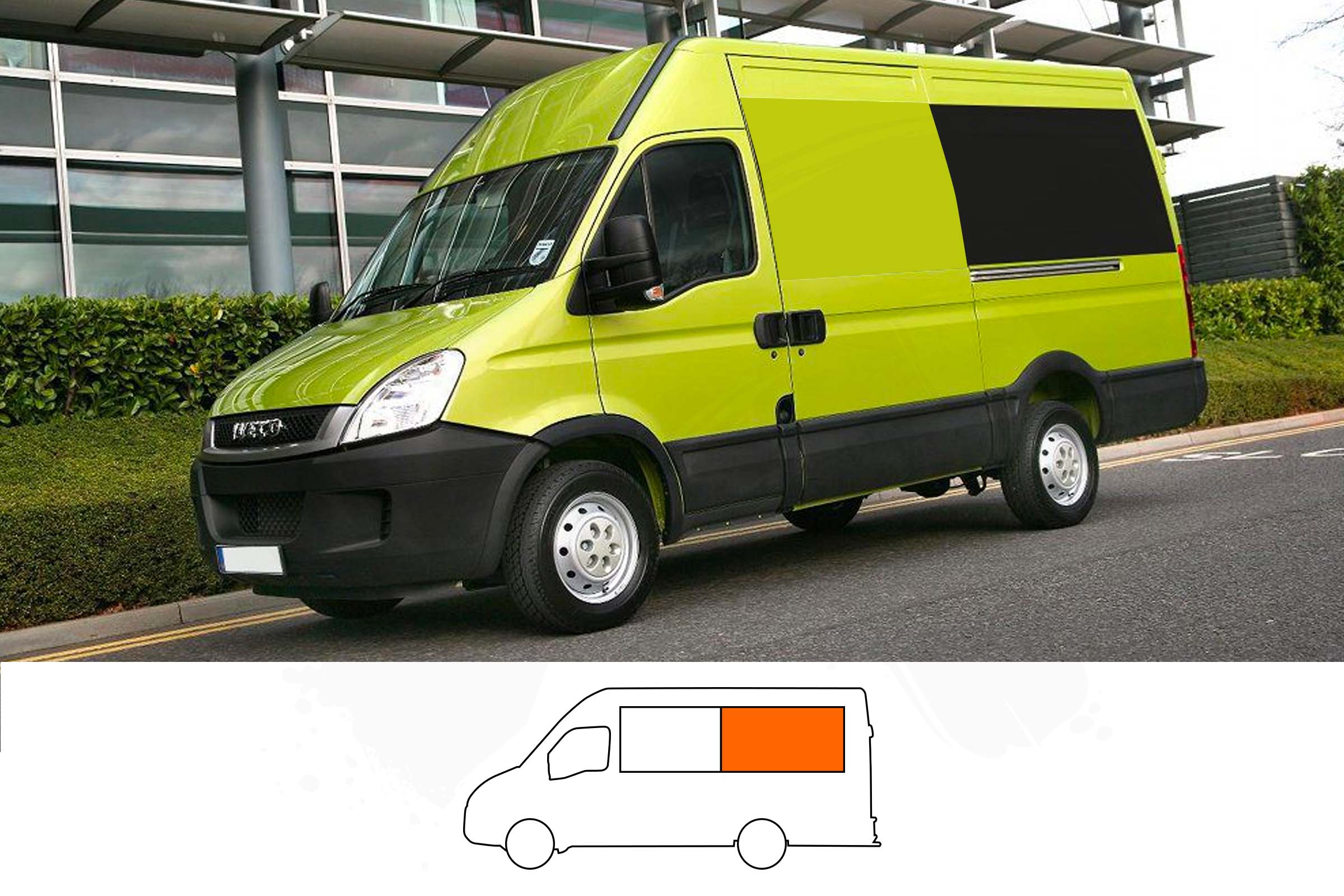 Iveco Daily 01-14 (MWB) Rear Fixed Window (Nearside & Offside)