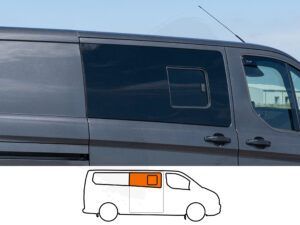 Ford Transit Custom O/S Front Opening Window For Sliding Door In Privacy Tint