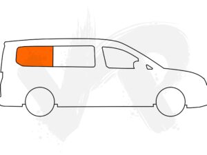 Ford Transit Connect MK3 (LWB L2) O/S Rear Fixed Window In Privacy Tint