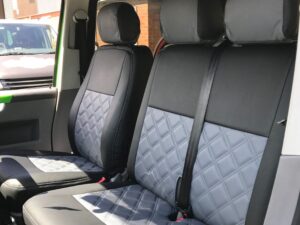 MAN TGE 17> Diamond Stitch Seat Covers - Grey