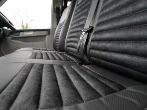 VW T6/T6.1 Alcantara Style Seat Covers - Black - Image 4