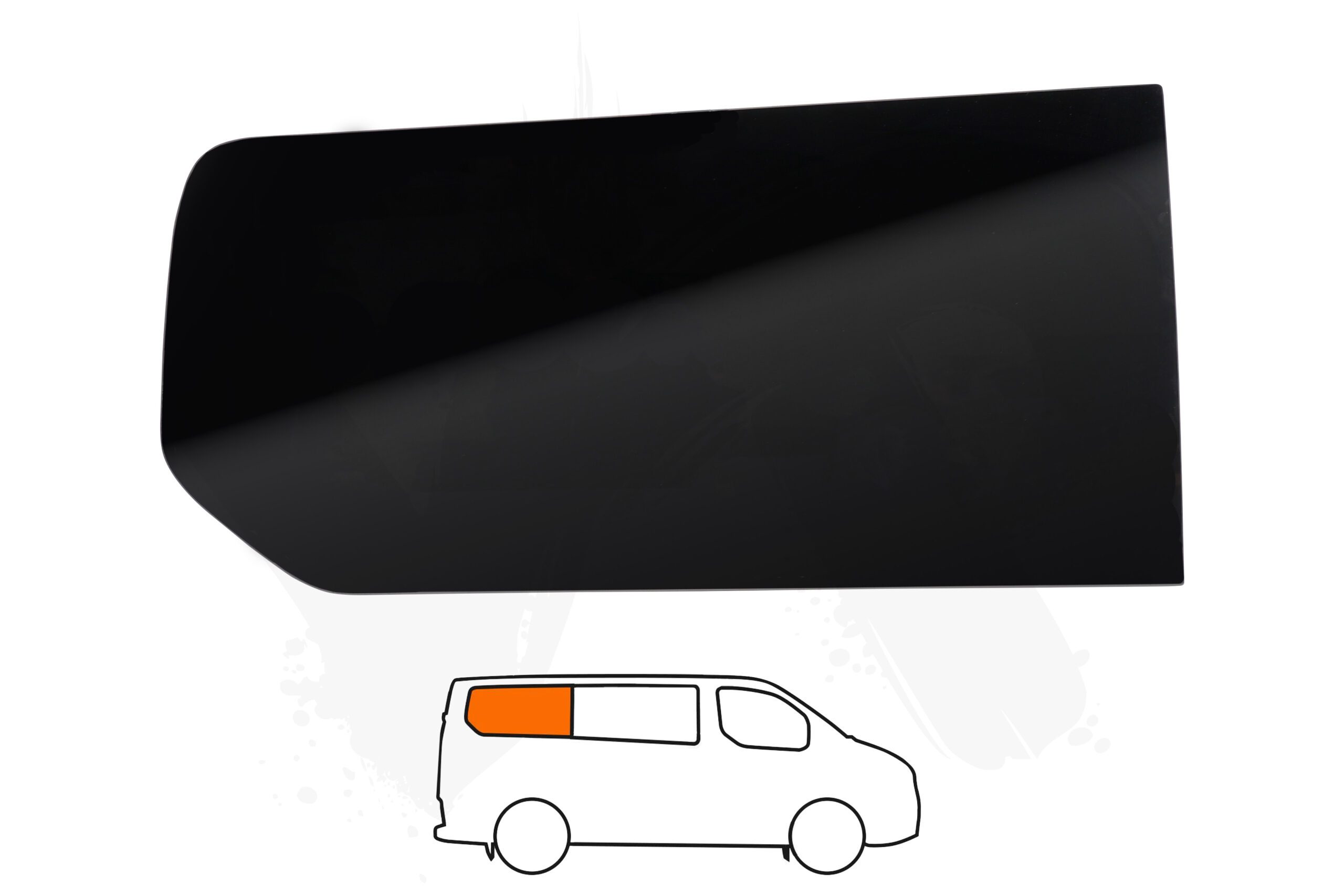 Ford Transit Custom 13-23 O/S/R Fixed Window *BLACKOUT* (SWB)