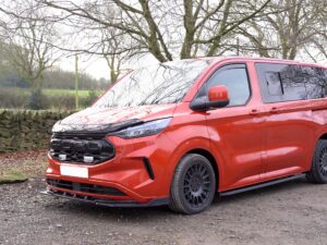VW T7 2025> / Ford Transit Custom (MK2) 2024> Matt Black Trapezoid Sidebars SWB - Image 3