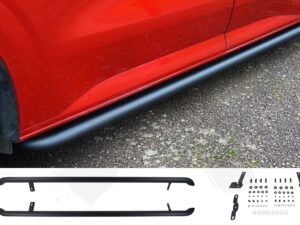 VW T7 2025> / Ford Transit Custom (MK2) 2024> Matt Black Sportline Style Sidebars SWB