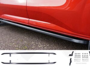 VW T7 2025> / Ford Transit Custom (MK2) 2024> Gloss Black Trapezoid Sidebars SWB