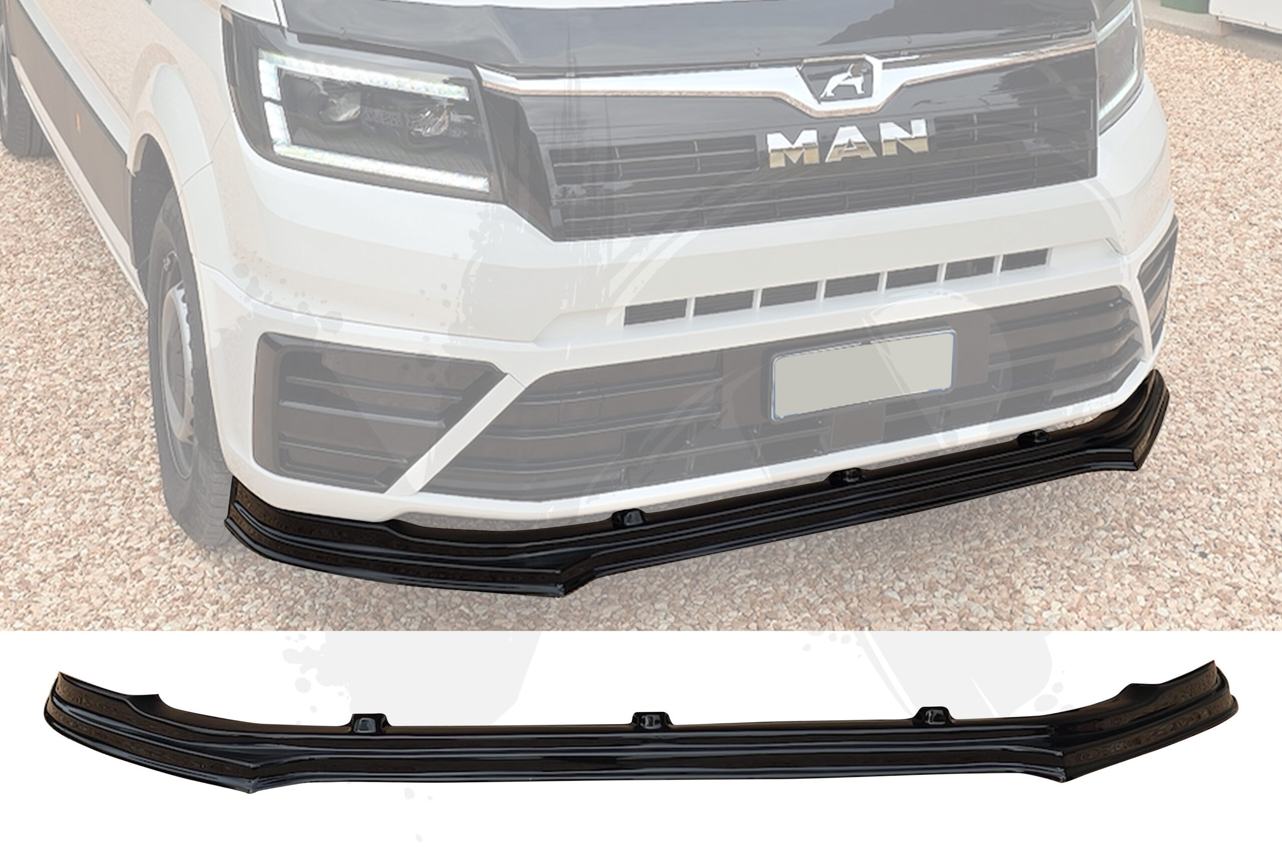 MAN TGE Front Splitter - Under Original Bumper (2017>) - Image 2