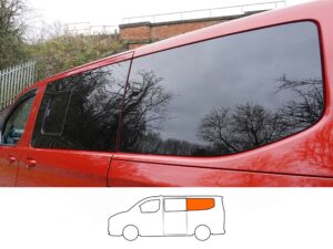 VW T7 / Ford Transit Custom (MK2) 2024> N/S Rear Quarter (SWB L1) Fixed Window in Privacy Tint