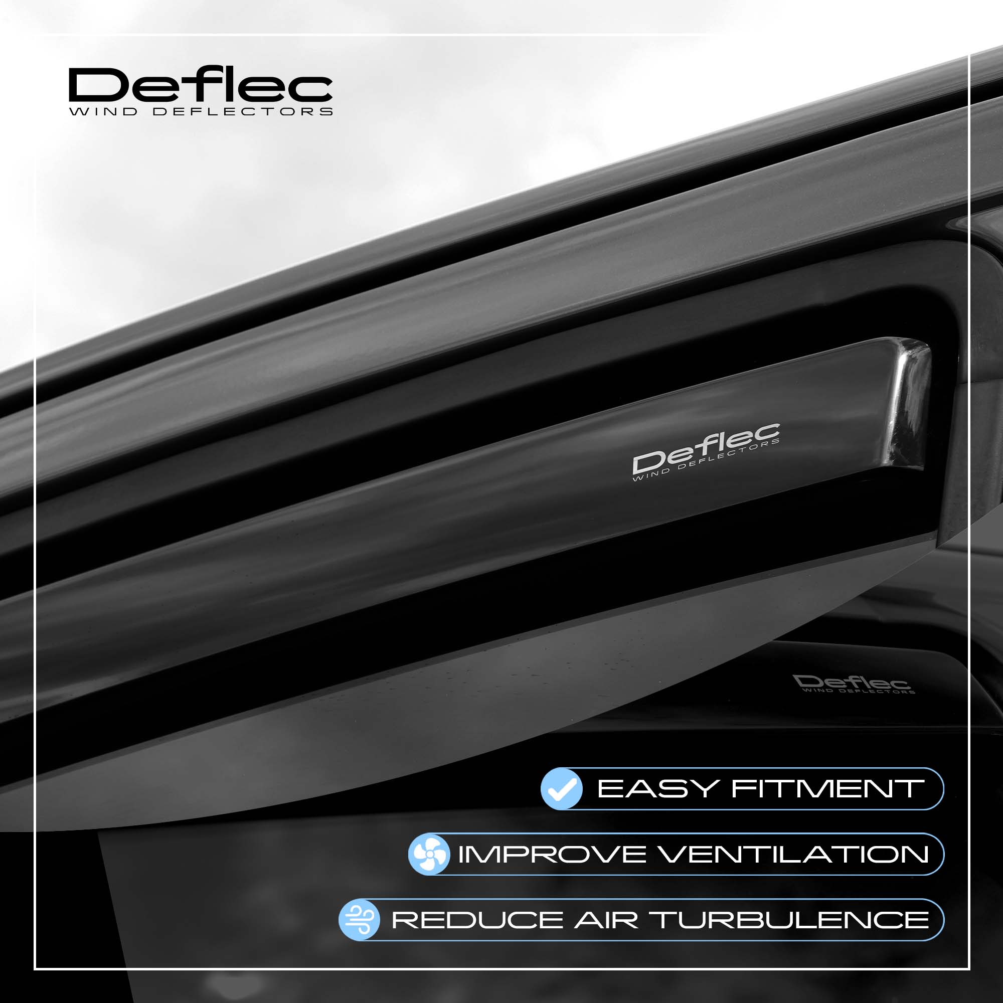 Renault Trafic 01>14 Deflec Smoked Wind Deflectors - Image 5