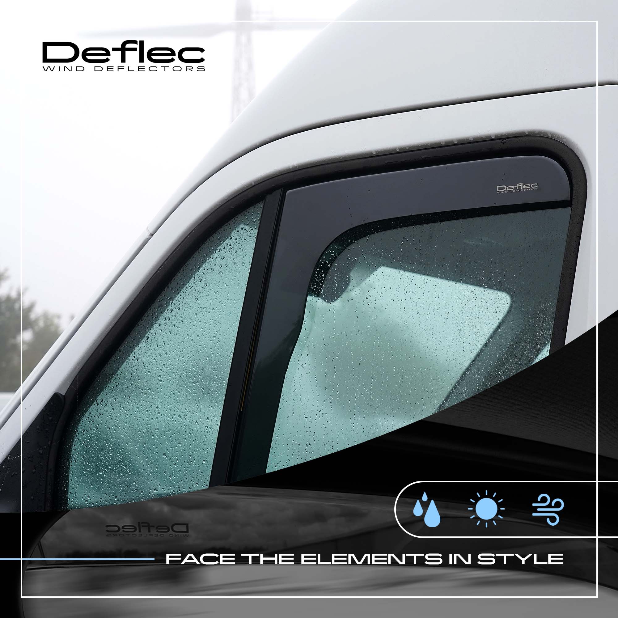 Renault Trafic 01>14 Deflec Smoked Wind Deflectors - Image 8