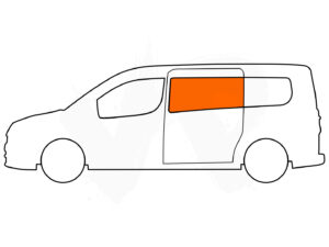 Transit Connect MK2 LWB N/S Front Fixed Window In Privacy Tint
