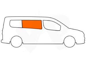 Transit Connect MK2 LWB O/S Front Fixed Window In Privacy Tint