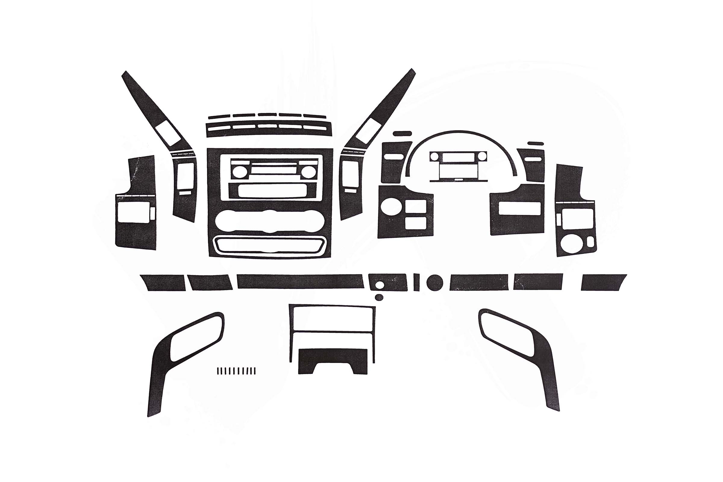 VW Crafter 06-19 Dashboard Kit - Gloss Black - Image 2