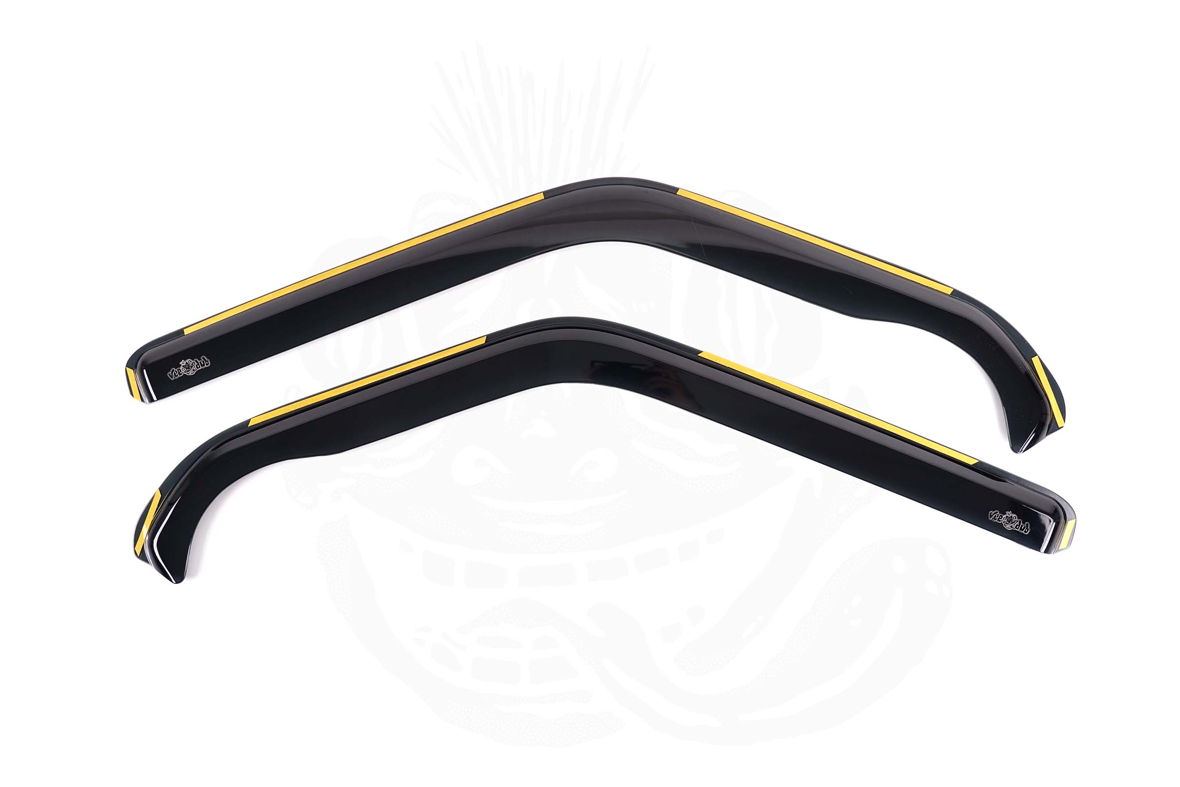 VW T4 DUB Style Black Wind Deflectors (In-Channel)