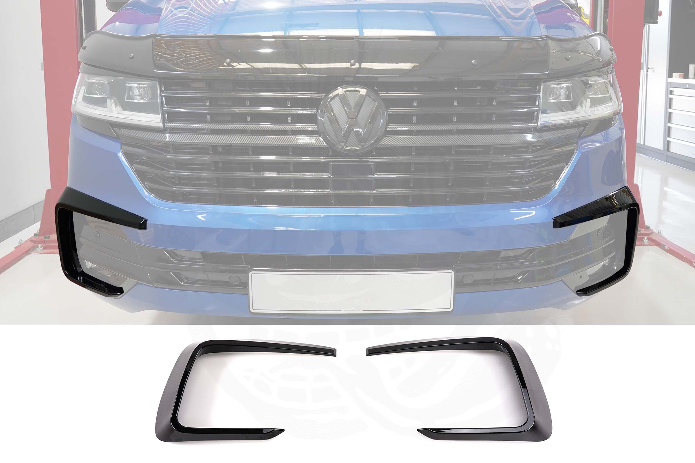 VW T6.1 Front Canards - Gloss Black - Image 2