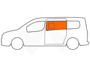 Transit Connect MK2 LWB N/S Front Opening Window In Privacy Tint