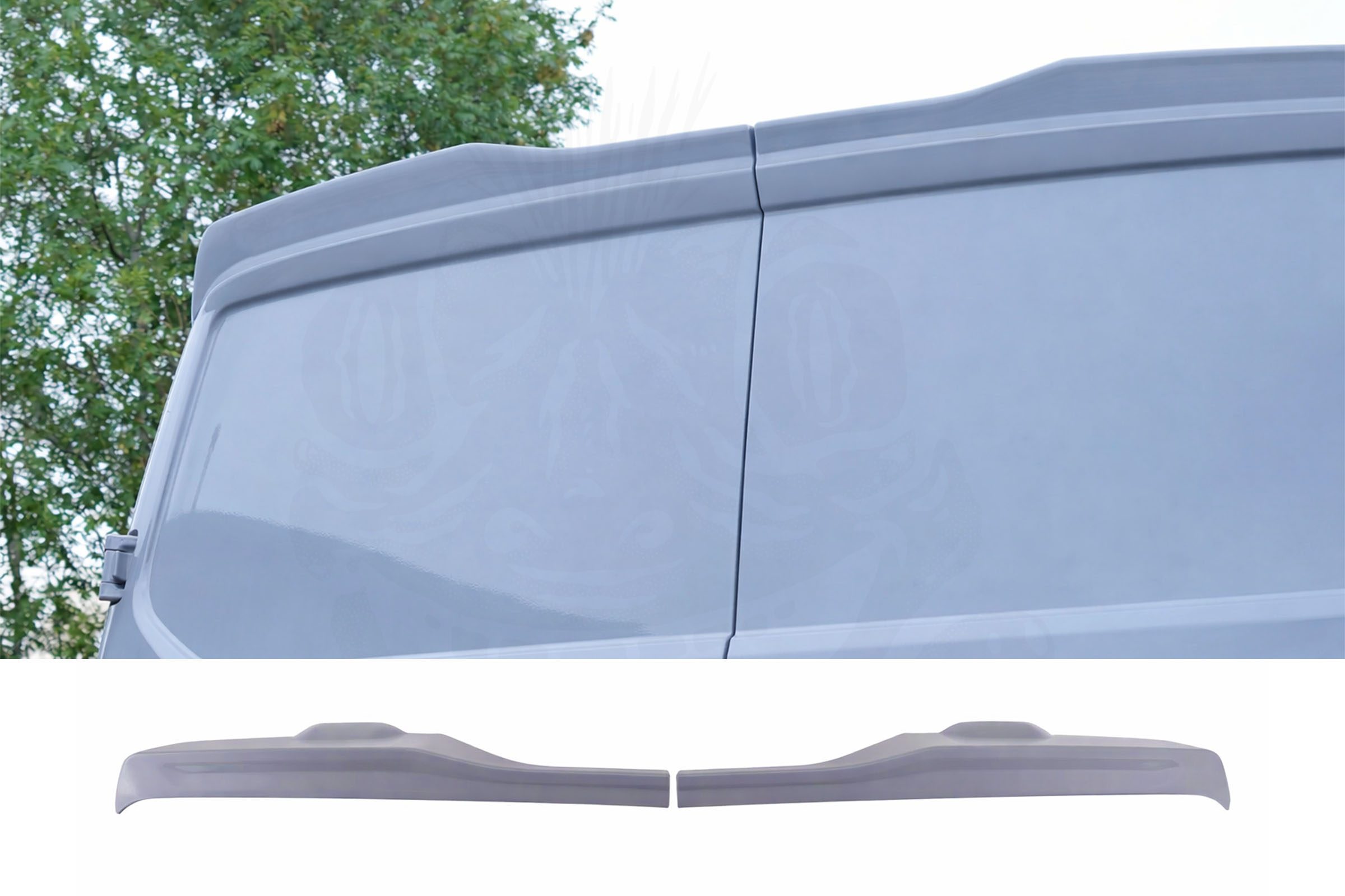 VW T7 / Ford Transit Custom (MK2) 2024> Twin Door Rear Spoiler - Primed