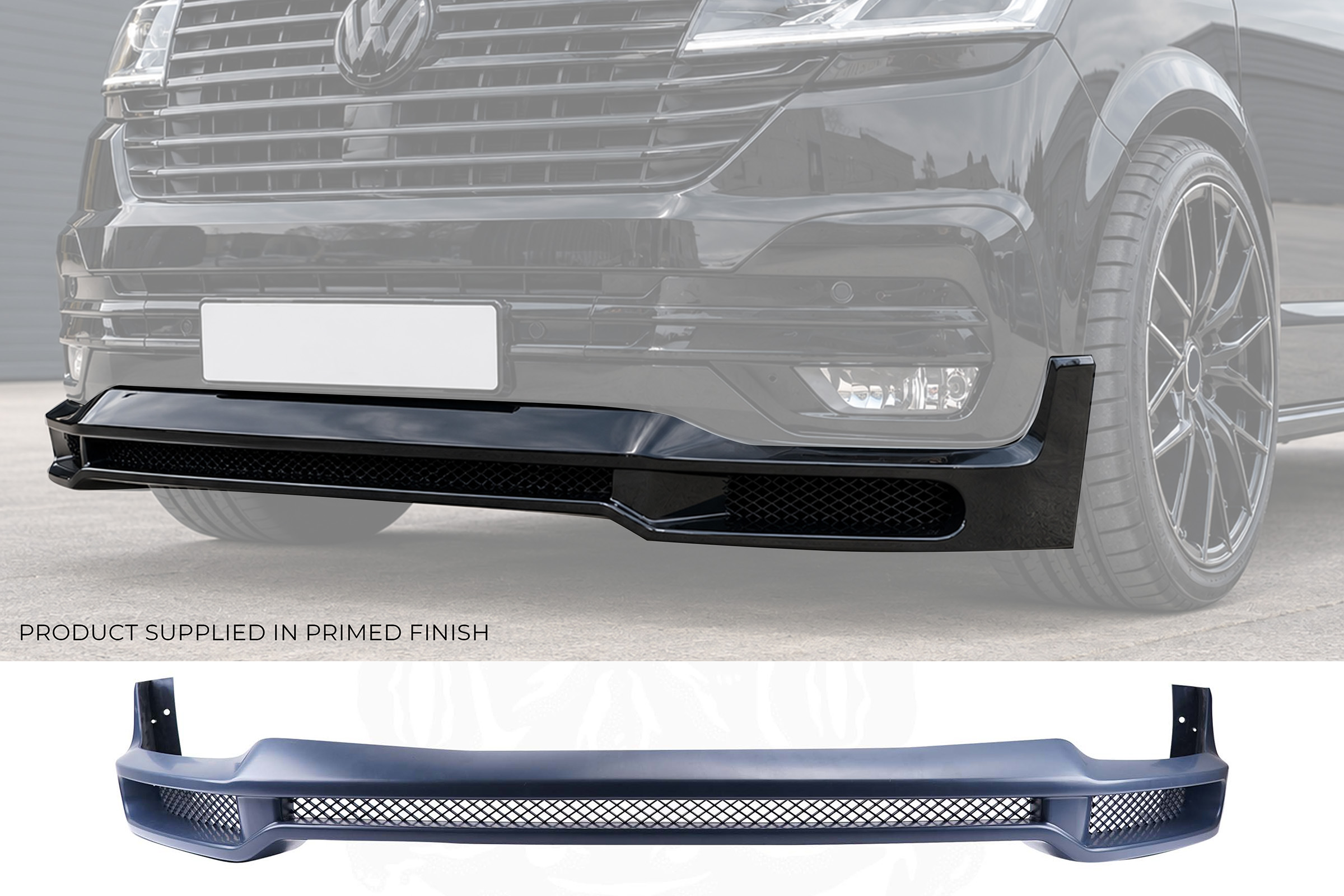 VW T6.1 ABT Style Front Spoiler (PRIMED) - Image 5