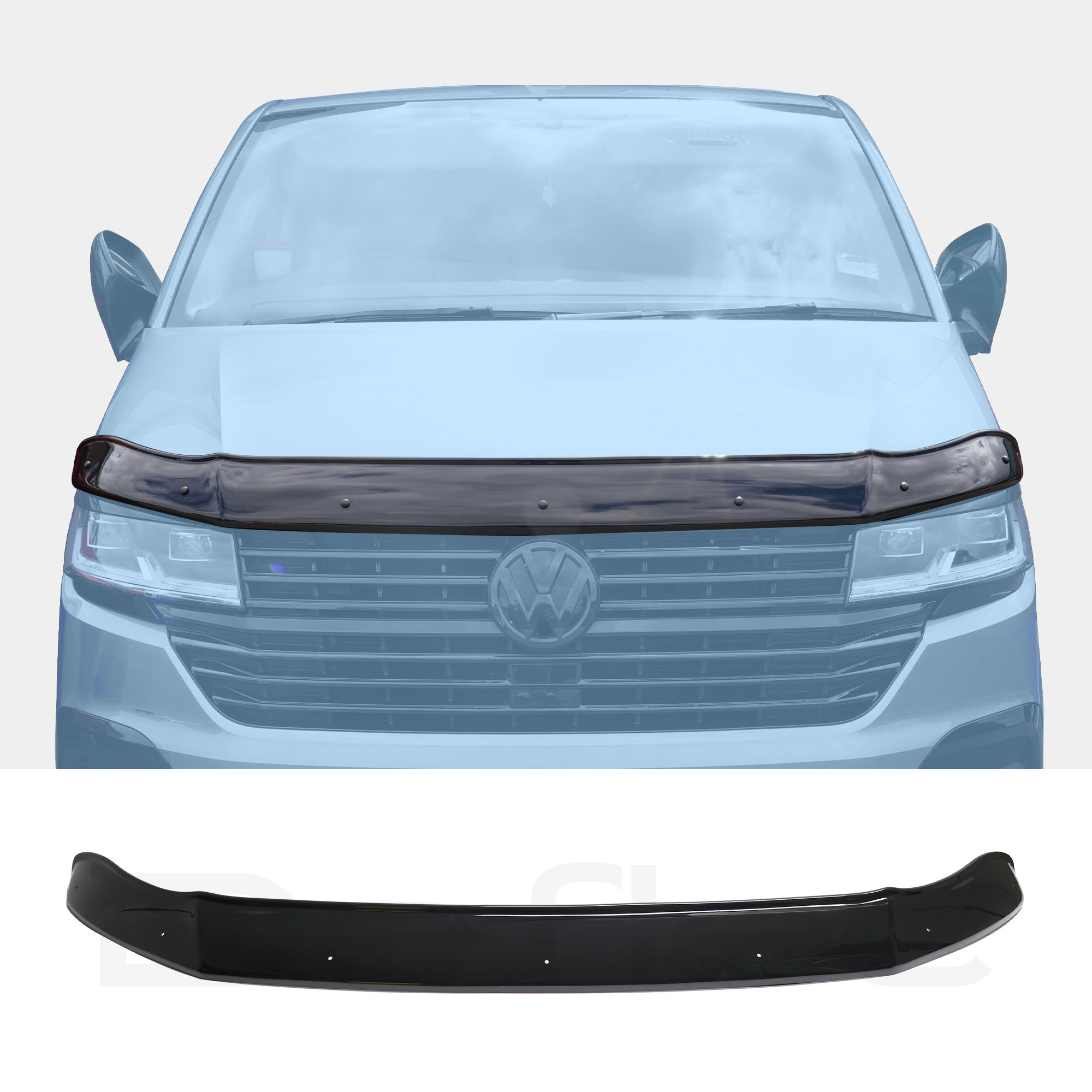 VW T6/T6.1 Deflec Bonnet Deflector - Gloss Black