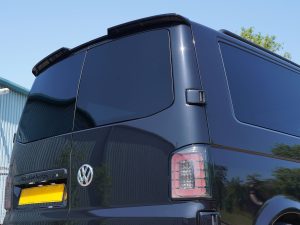 VW T5/T5.1/T6/T6.1 Twin Door Rear Spoiler - Gloss Black - Image 4