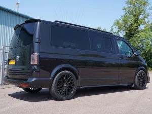 VW T5/T5.1/T6/T6.1 Twin Door Rear Spoiler - Gloss Black - Image 3