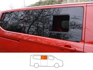 Mk2 Transit Custom/VW T7 2025> O/S Front Opening Window For *SLIDING DOOR* In Privacy Tint