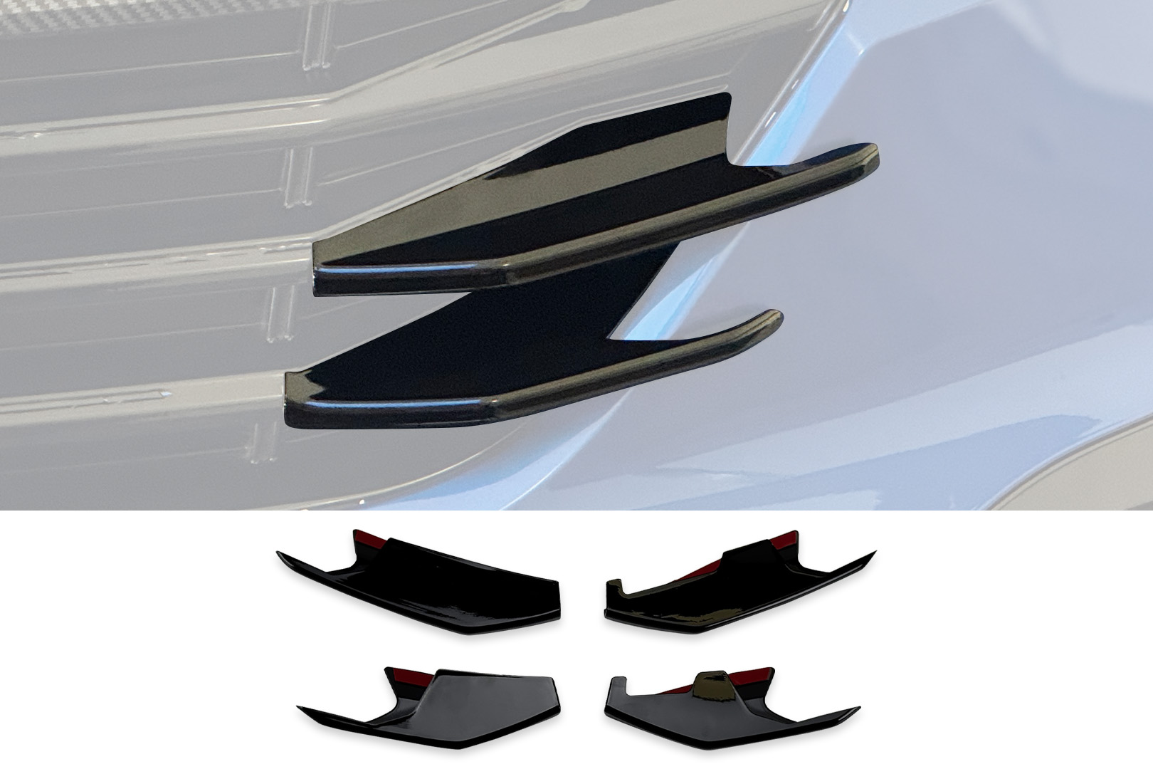 VW T6.1 Front Grille Add-on Fins (Set of 4) - Image 2