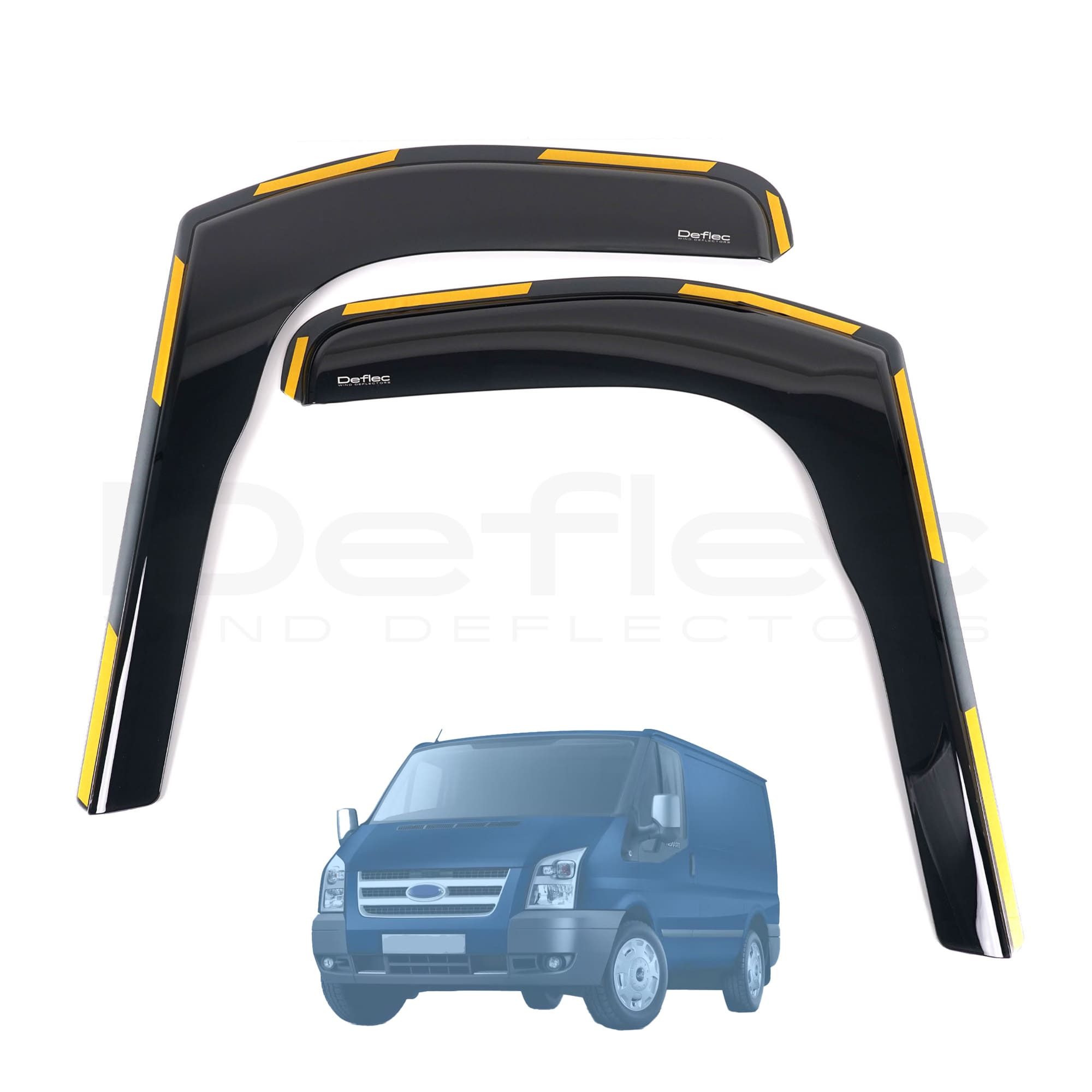 Ford Transit MK7 06-13 Deflec Smoked Wind Deflectors (2pc)
