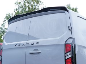 VW T7 / Ford Transit Custom (MK2) 2024> Twin Door Rear Spoiler – Gloss Black - Image 4