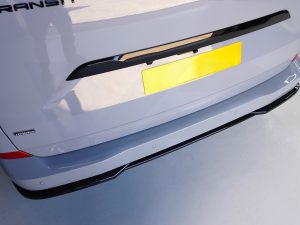 Alternative view of Transit Custom MK2 2024> / VW T7 25> Rear Splitter (Gloss Black)