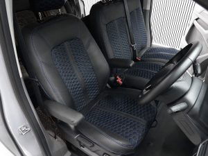 Alternative view of Ford Transit Custom (MK2) 2024> RS Honeycomb Style Seat Covers - Blue