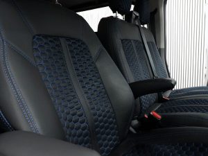 VW T6/T6.1 RS Honeycomb Style Seat Covers - Blue - Image 3