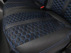 VW T6/T6.1 RS Honeycomb Style Seat Covers - Blue - Image 4