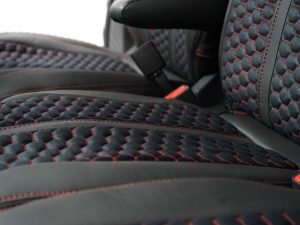 VW T7 RS Honeycomb Style Seat Covers - Red - Image 4