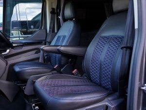 Ford Transit Custom (13-23) RS Honeycomb Style Seat Covers - Blue