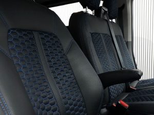 Ford Transit Custom (MK2) 2024> RS Honeycomb Style Seat Covers - Blue - Image 3