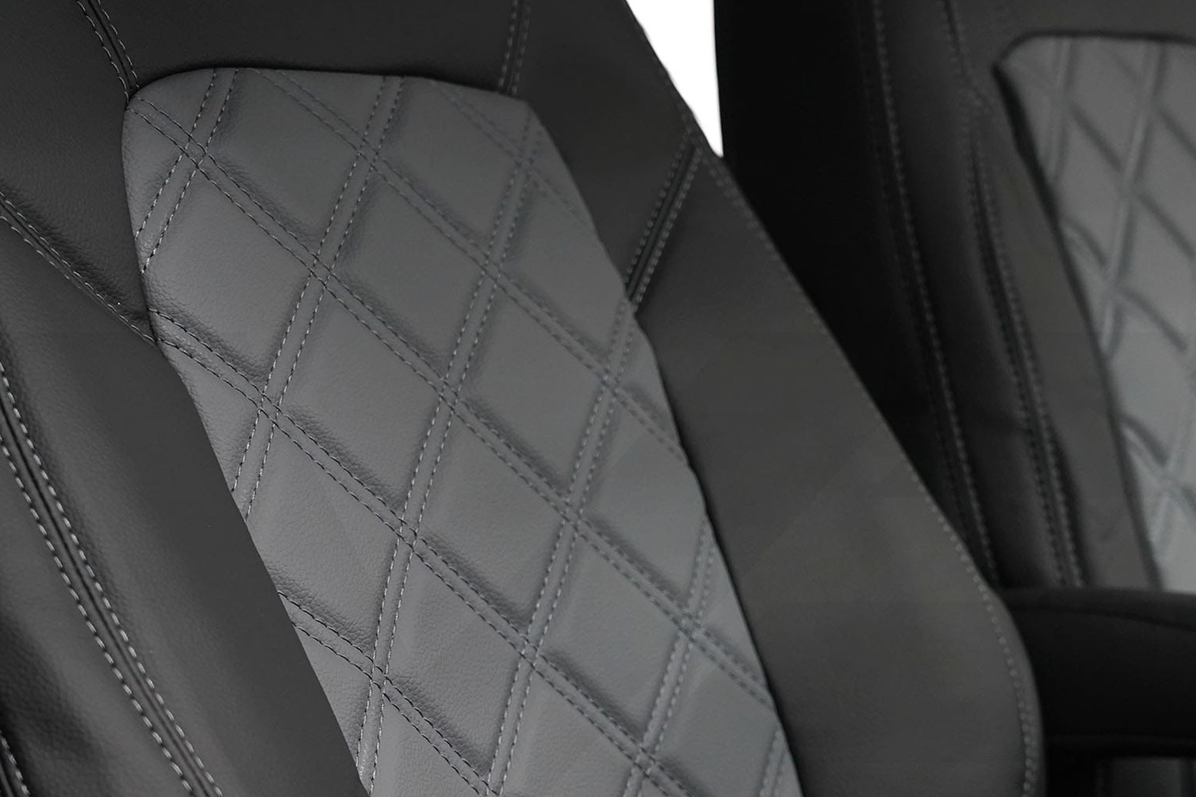 Ford Transit Custom MK2 2024> Diamond Stitch Seat Covers - Grey - Image 6