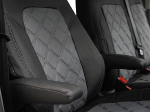 VW T7 Diamond Stitch Seat Covers - Grey - Image 6