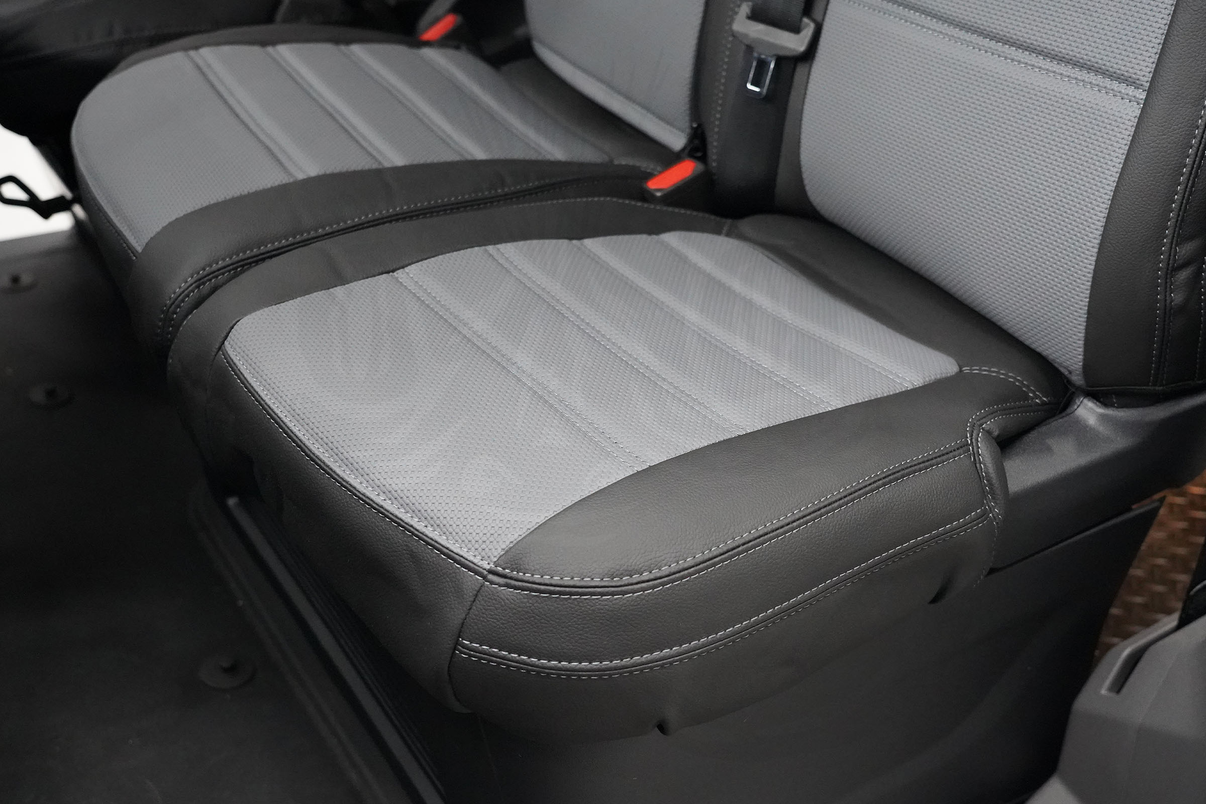 Ford Transit Custom MK2 2024> Punched Leather Style Seat Covers - Grey - Image 3