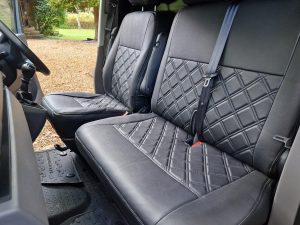 Ford Transit Custom MK2 2024> Diamond Stitch Seat Covers - Black