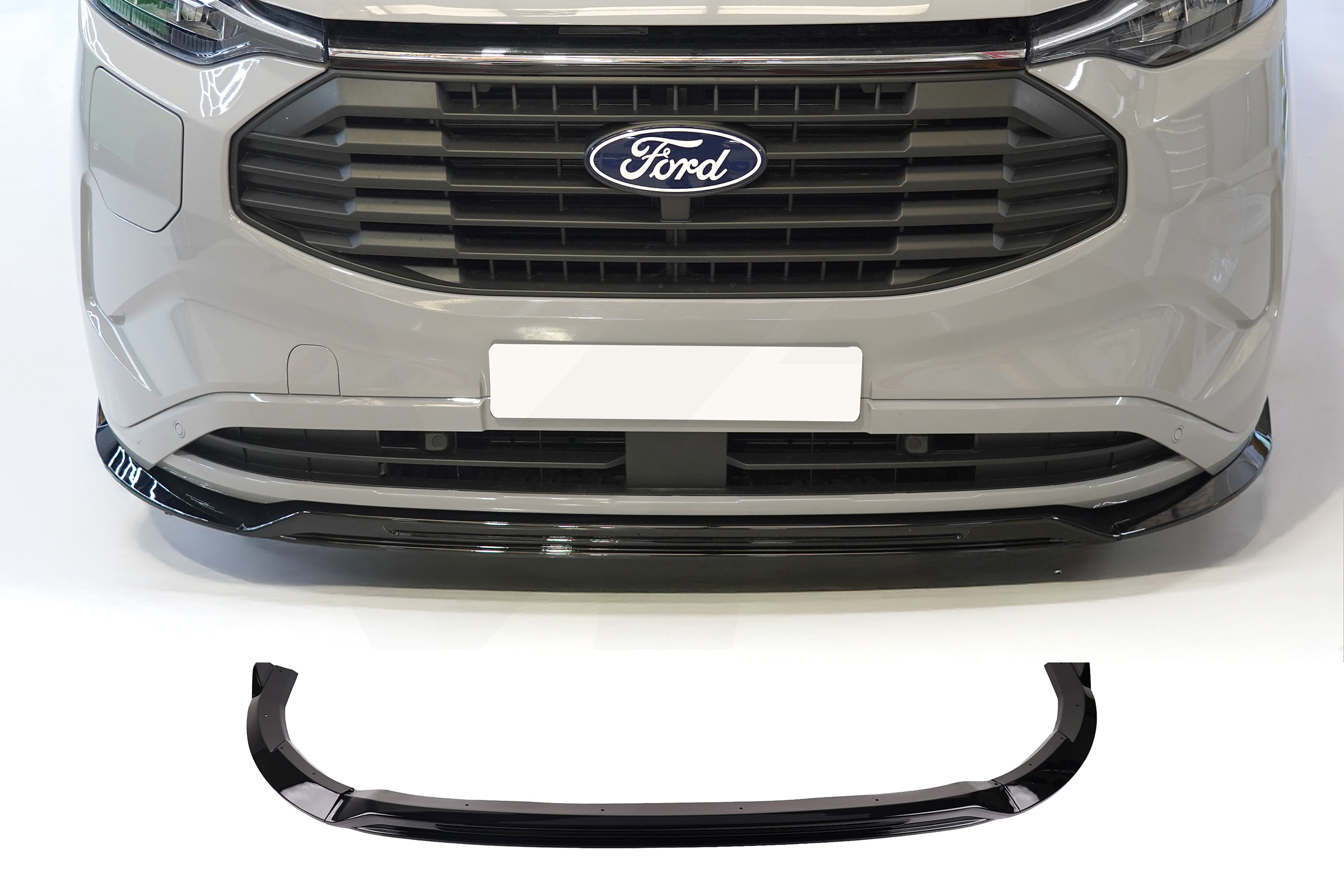Transit Custom MK2 24> Simple Front Splitter - 3pcs- (Gloss Black)