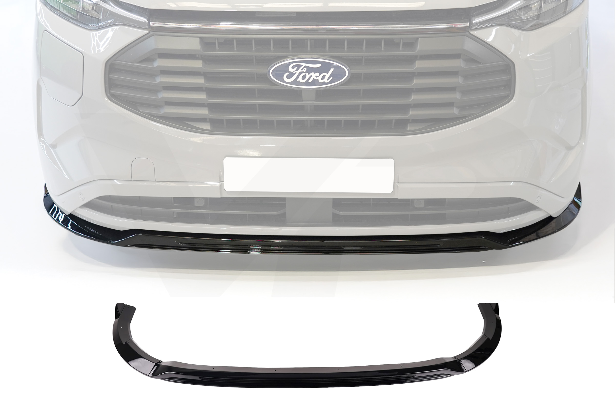 Transit Custom MK2 24> Simple Front Splitter - 3pcs- (Gloss Black) - Image 2