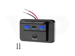 Universal 12V Dual USB 3.0 and Single USB C Socket
