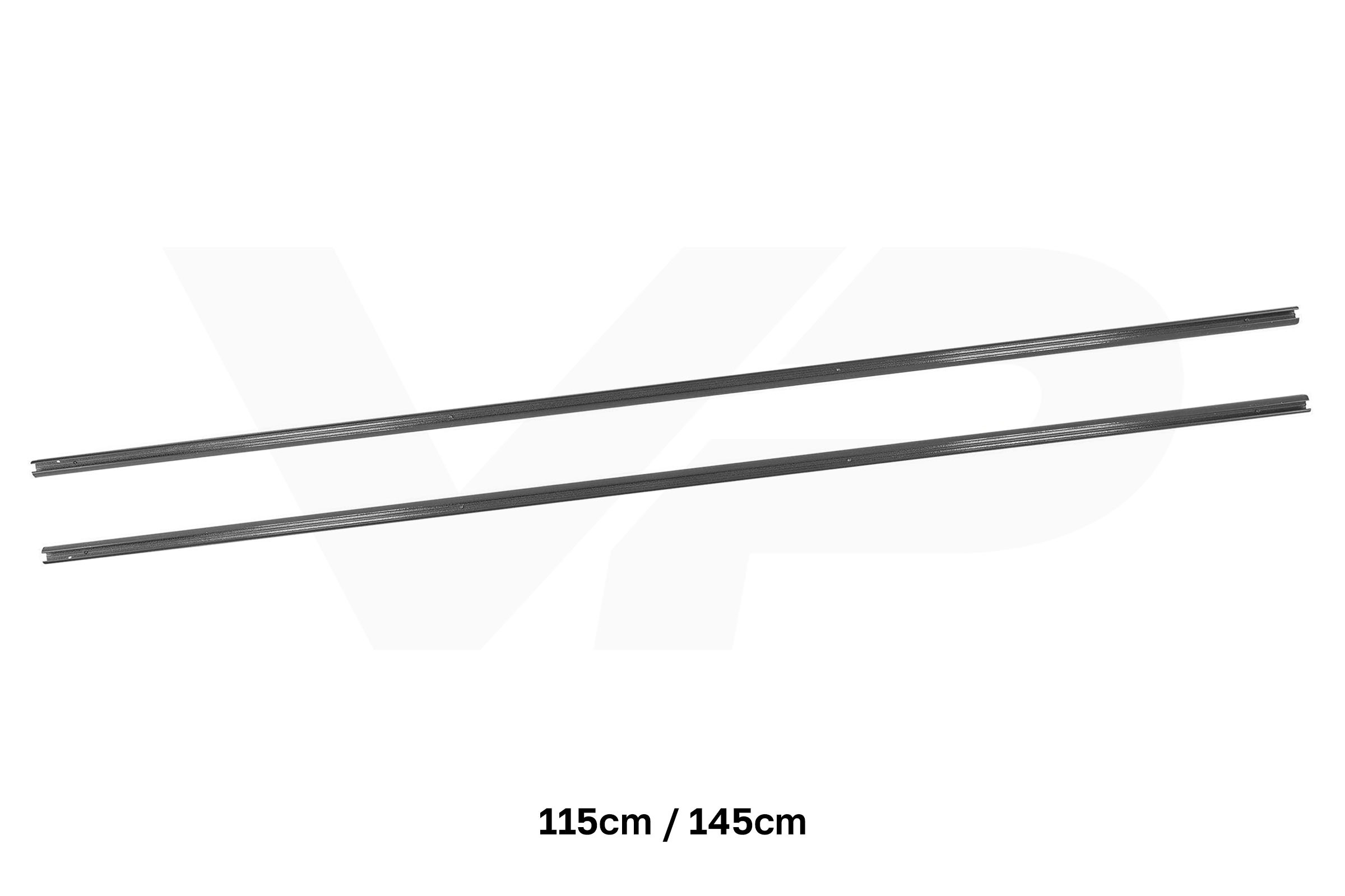 Pair of Curtain Rails - Grey