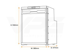 VPG50X 12V Campervan Fridge Freezer (Black) - Image 5