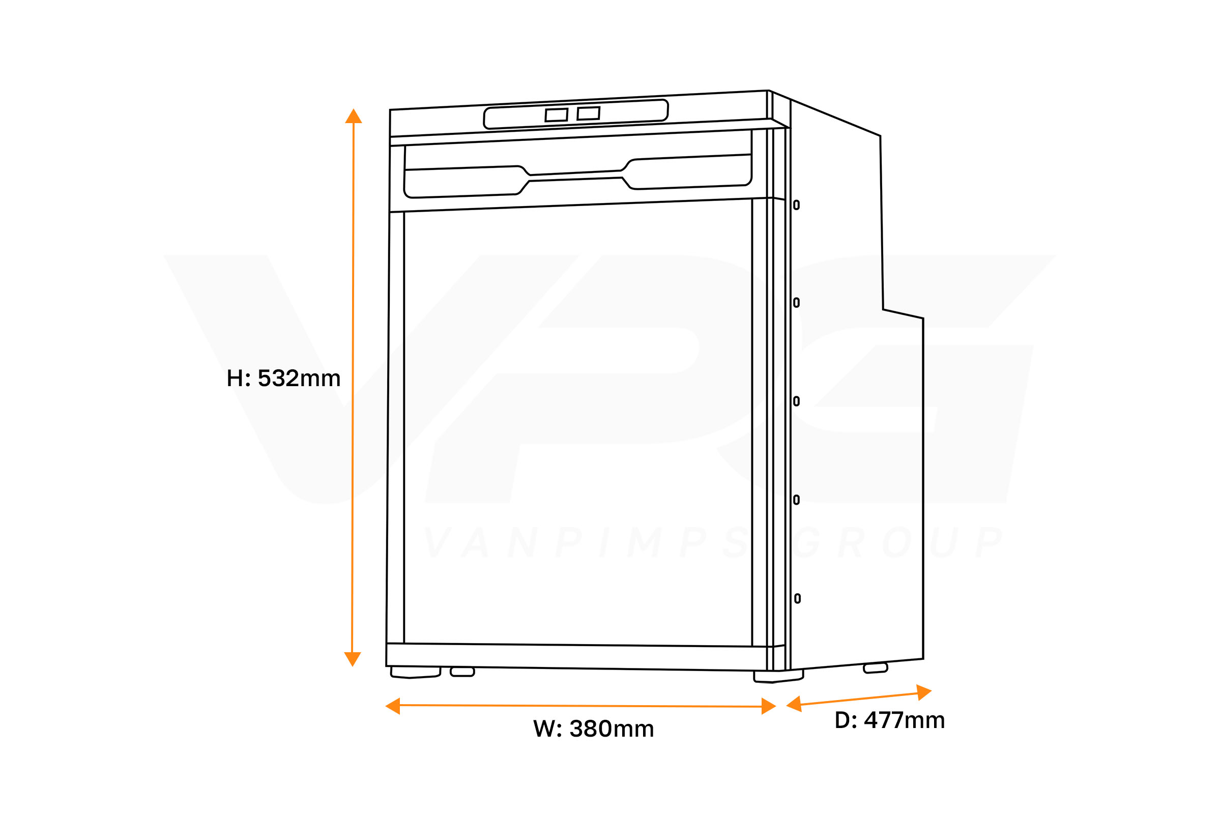 VPG50X 12V Campervan Fridge Freezer (Black) - Image 5
