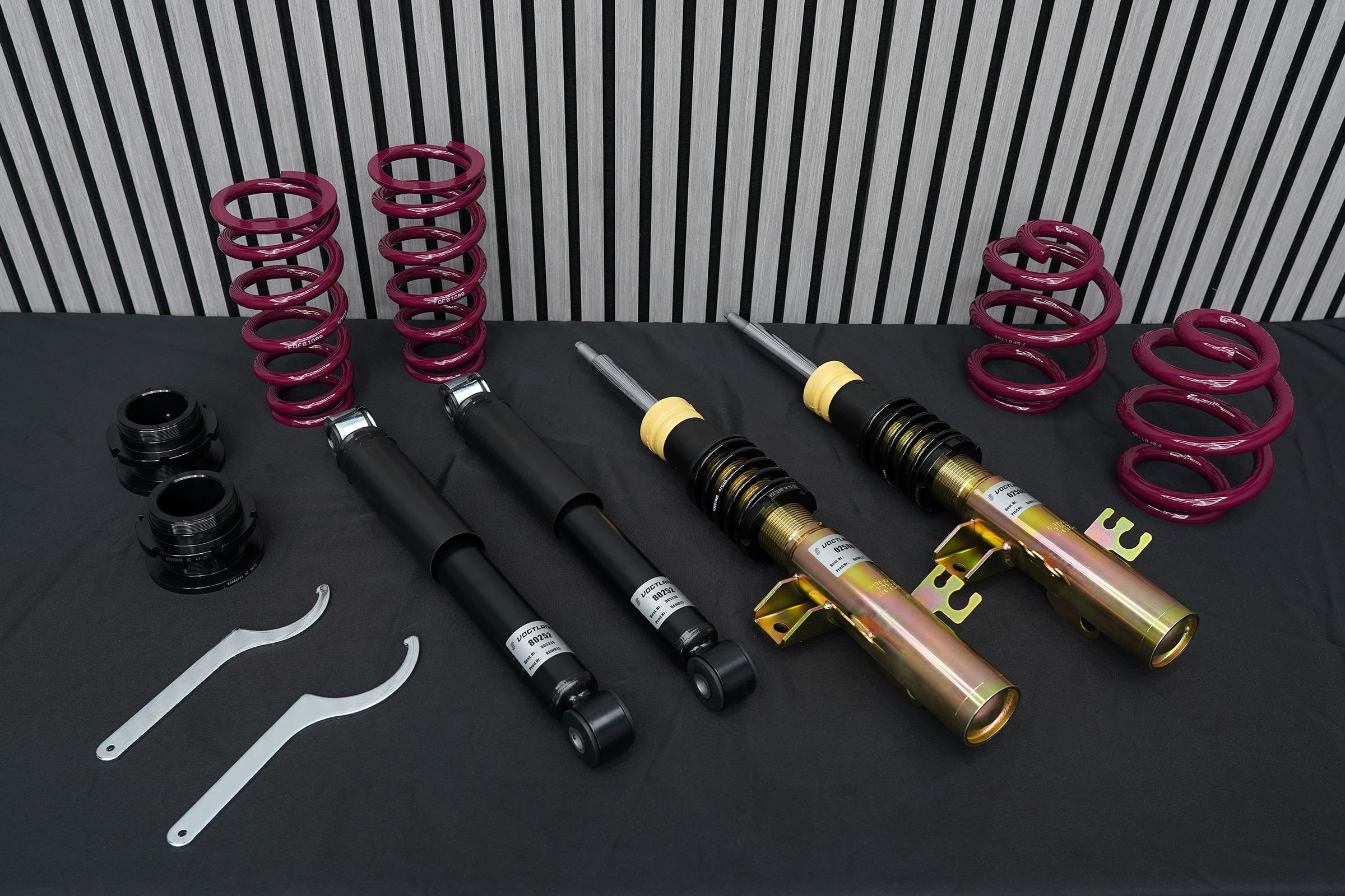 VW T5/T5.1 Vogtland Adjustable Coilover Kit (T26, T28, T30) (30mm-60mm Drop)