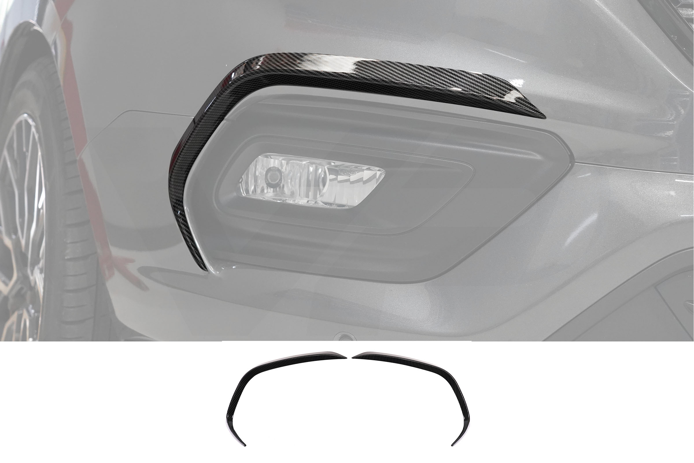 Transit Custom (2018-2023) Front Canards - Carbon Fibre Effect - Image 2